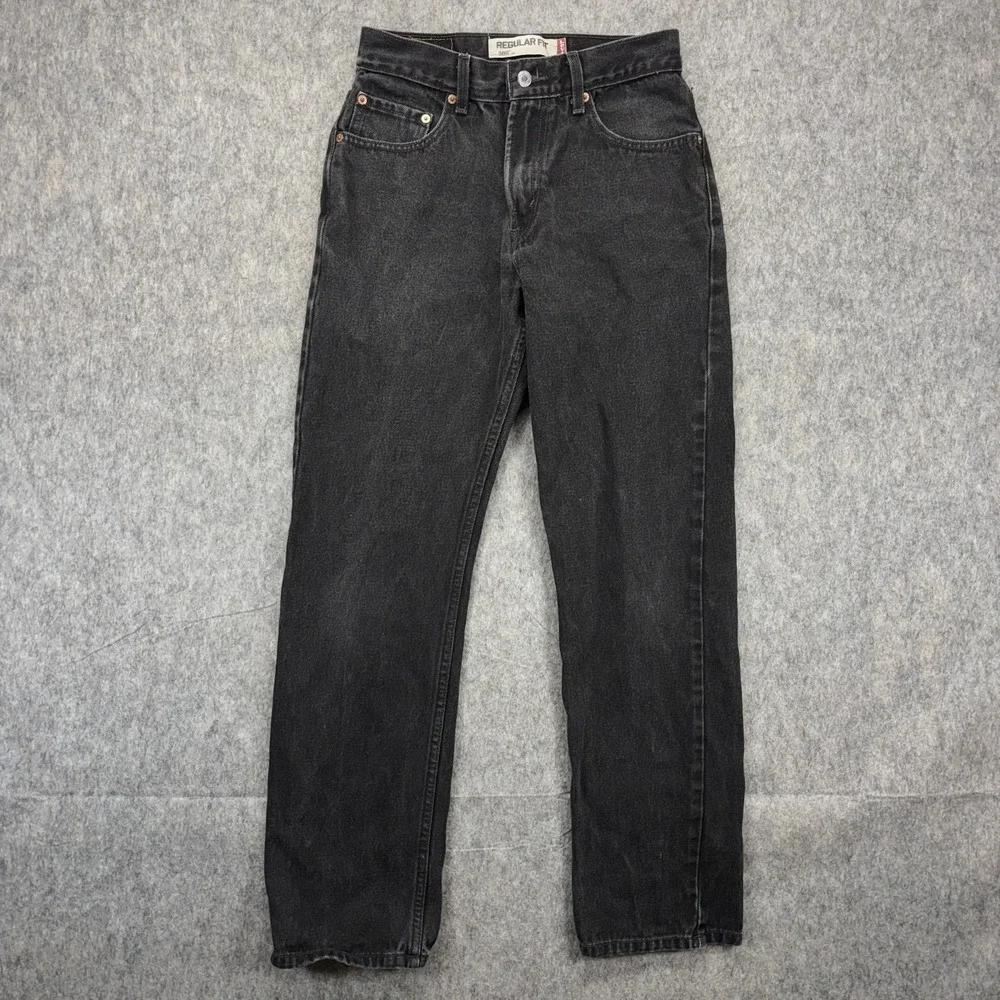Vintage Levi's 505 Jeans Black 28 x 31 Straight Cotton Zip Lesotho 2006 Denim